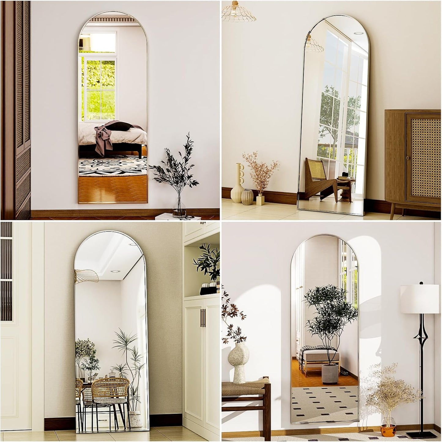 Silver 5.5 ft Arch Full-Length Mirror with Stand | All-India Delivery & Guarantee (Copy) - Fabels