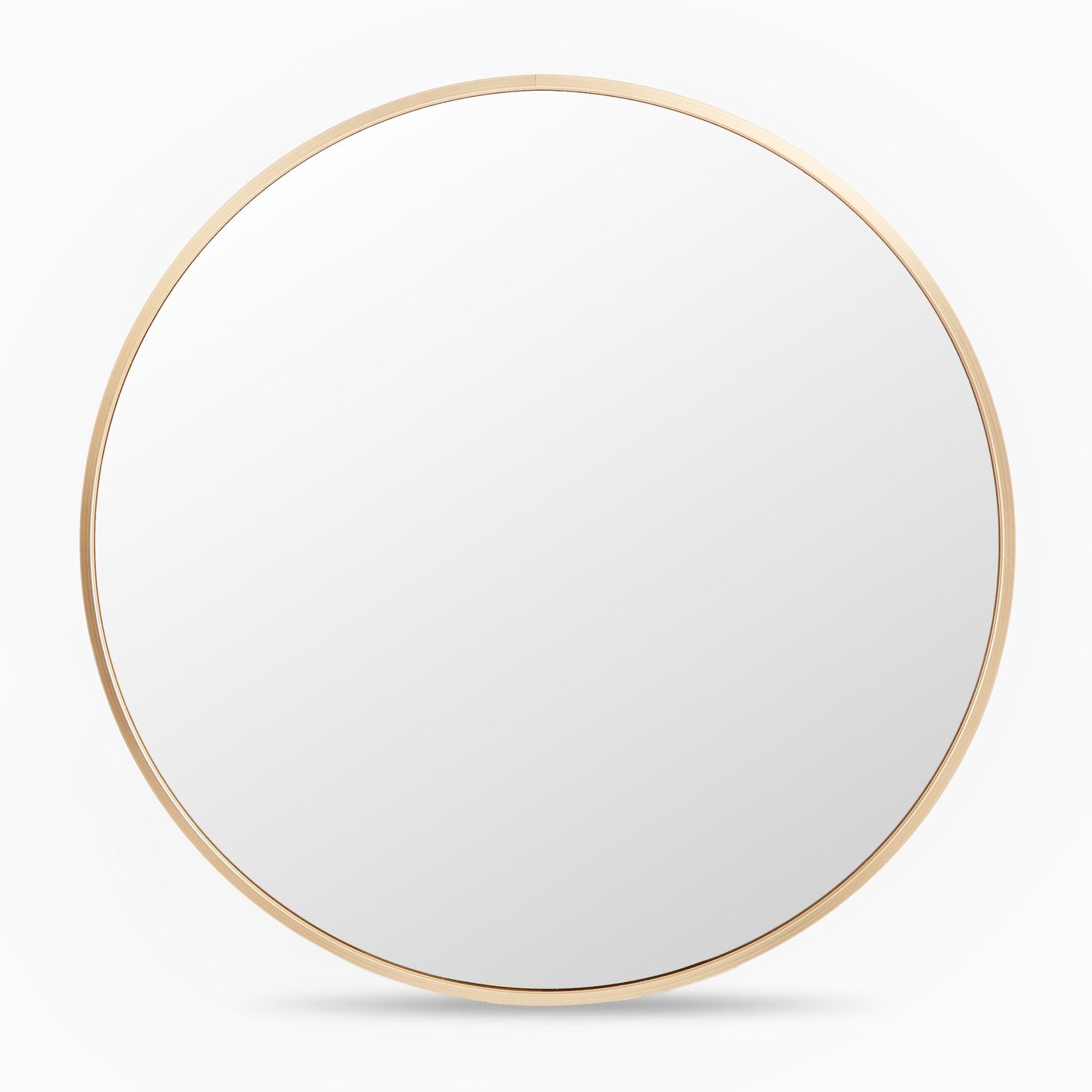 Elegant Round Mirror with Golden Frame – Available in Sizes 2x2 Feet, 2.5x2.5 Feet, and 3x3 Feet | Timeless Home Décor Accent