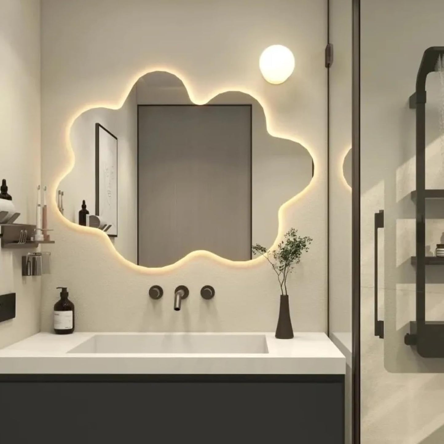 LED Mirror with 3 Lights & Touch Sensor – Sophisticated and Practical Home Accent