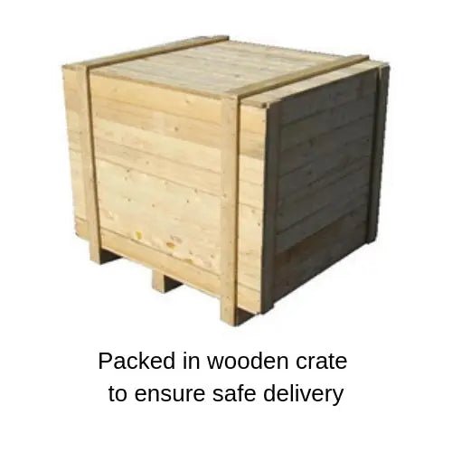 Secure product packaging process in a protective wooden crate at Fabels