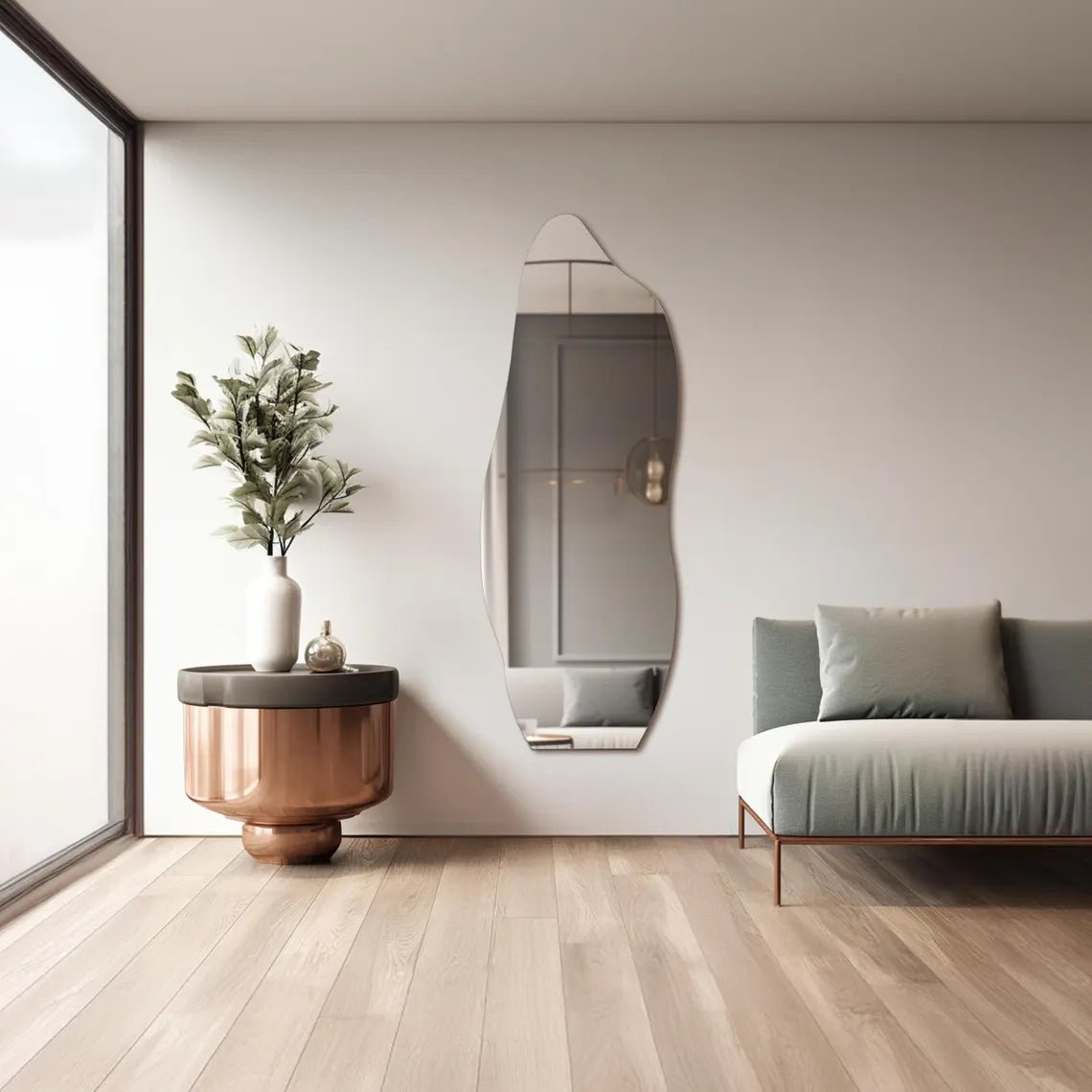 Abstract Full-Length Mirror – Stylish, Contemporary Design for Bedrooms and Living Spaces - Fabels