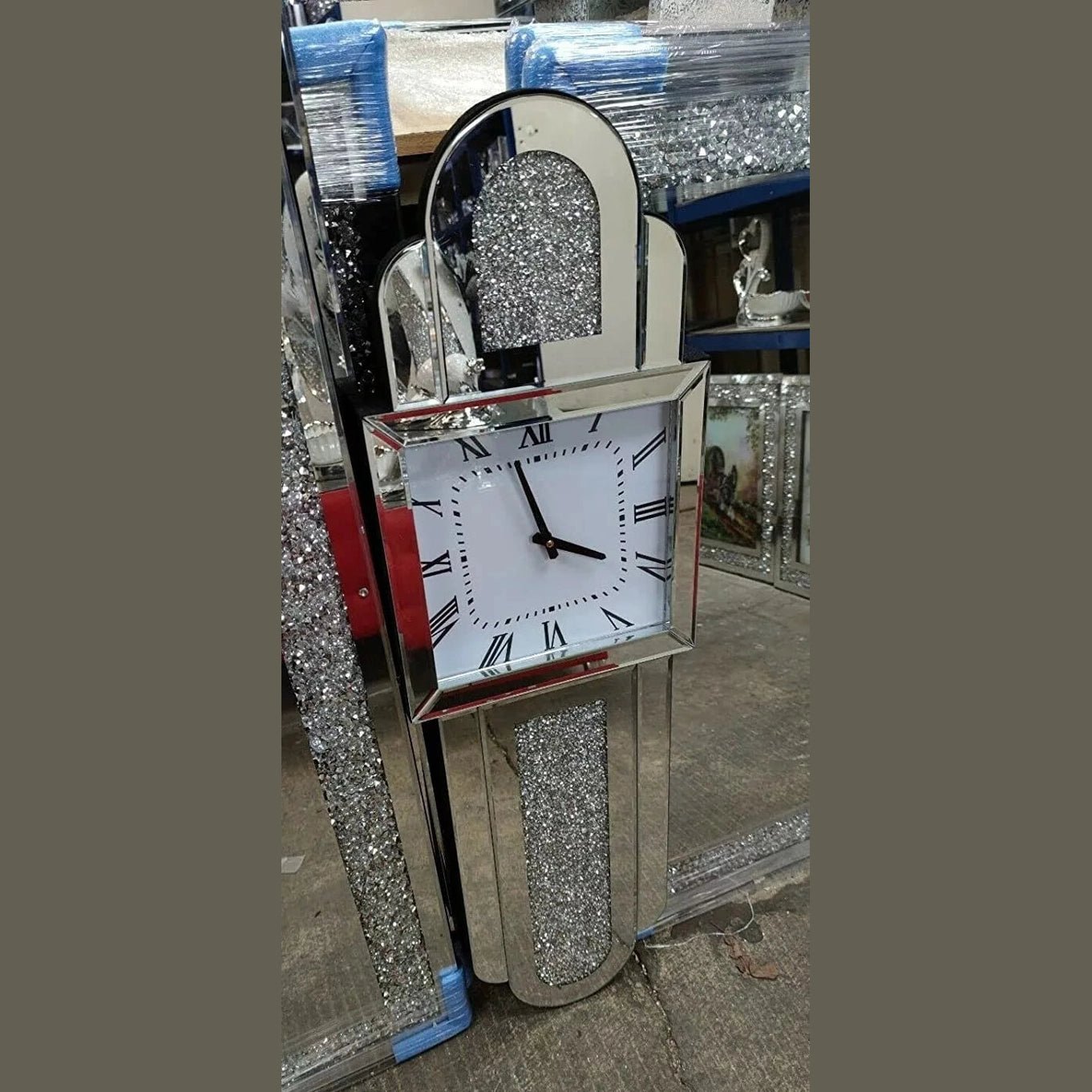 Elegant Crystal Grandfather Wall Clock – A Timeless Masterpiece - Fabels