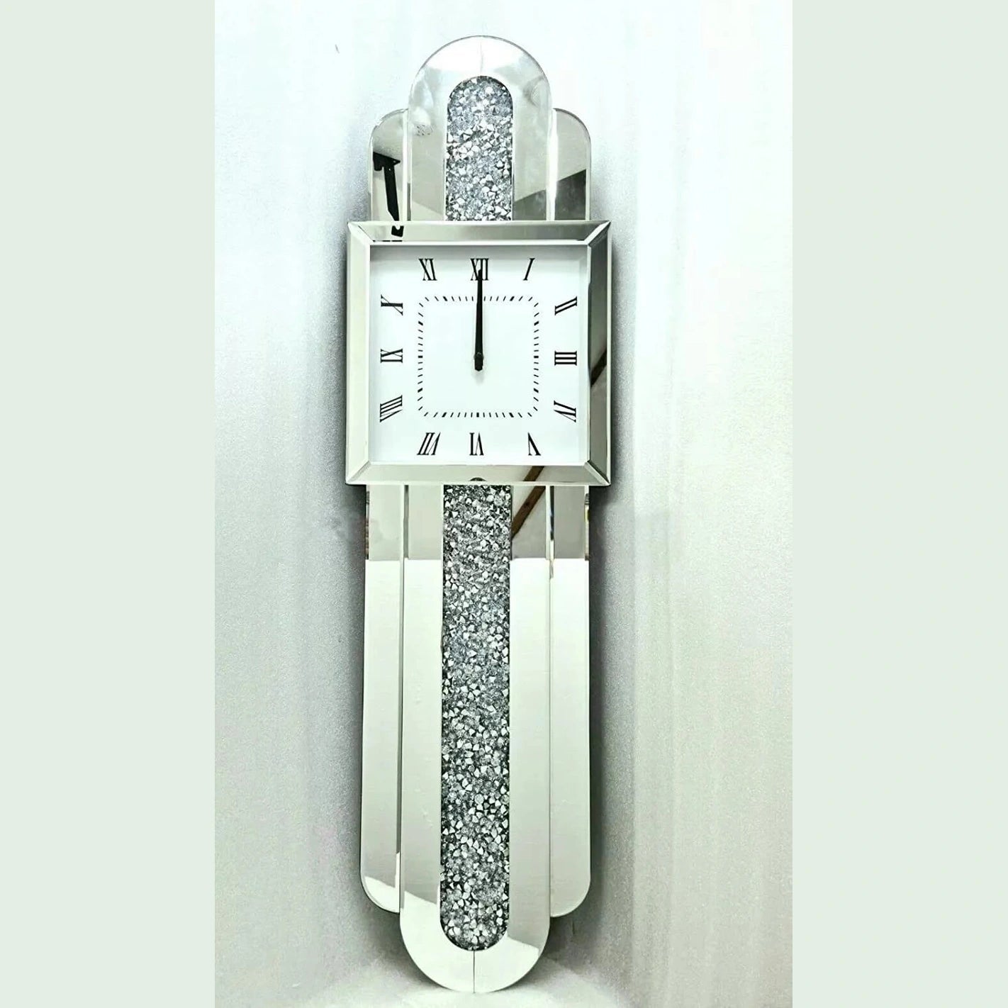 Elegant Crystal Grandfather Wall Clock – A Timeless Masterpiece - Fabels