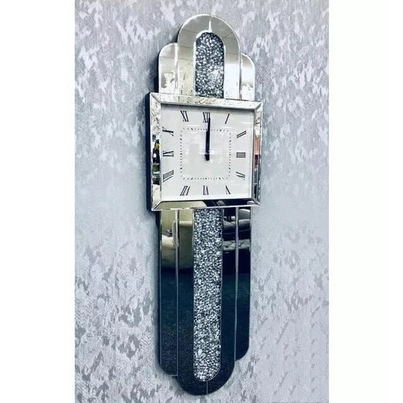 Elegant Crystal Grandfather Wall Clock – A Timeless Masterpiece - Fabels