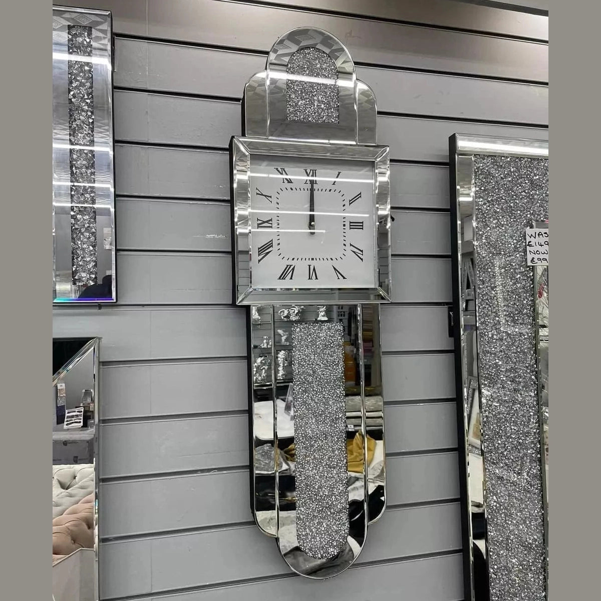 Elegant Crystal Grandfather Wall Clock – A Timeless Masterpiece - Fabels