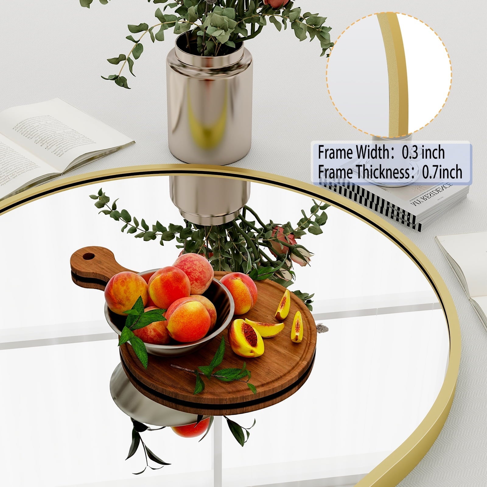 Golden 5.5 ft Arch Full-Length Mirror with Stand | All-India Delivery & Guarantee - Fabels