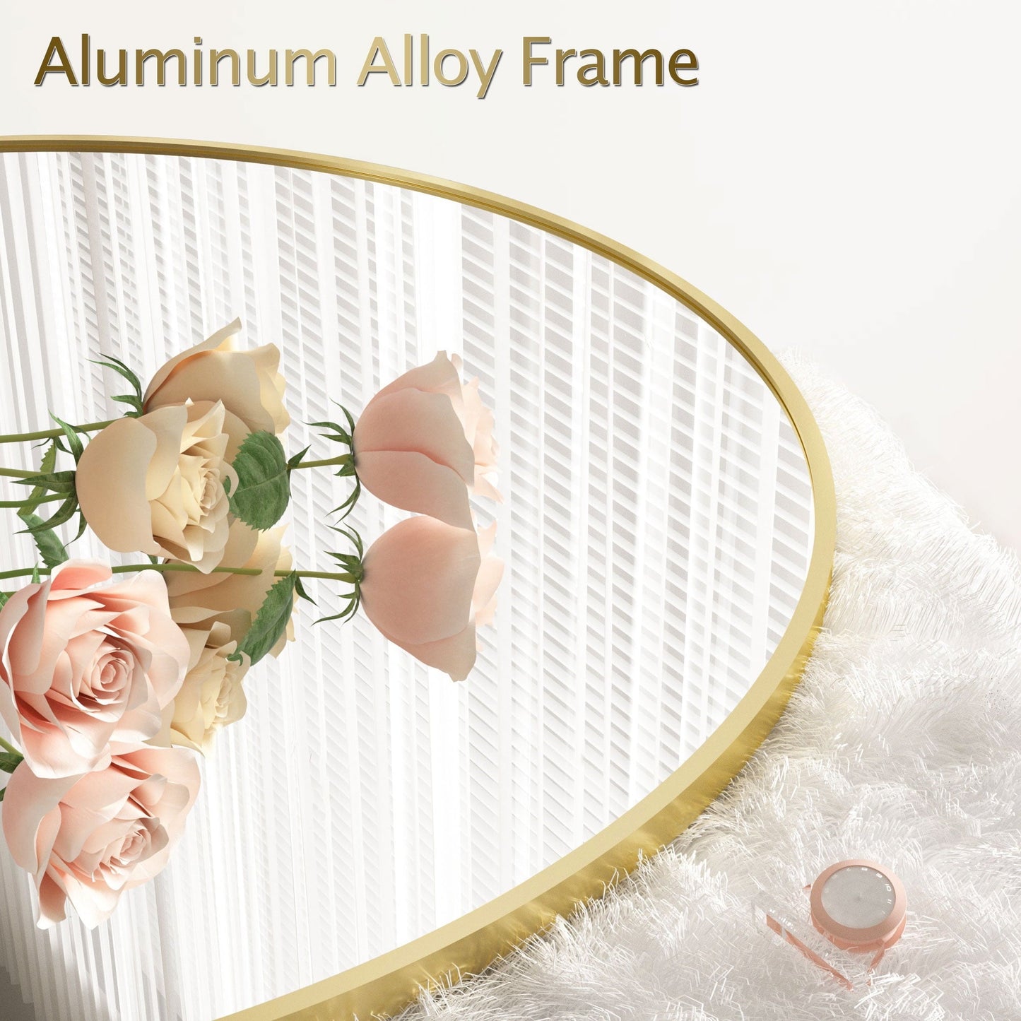 Golden 5.5 ft Arch Full-Length Mirror with Stand | All-India Delivery & Guarantee - Fabels
