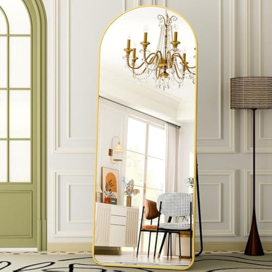 Golden Round Corners 5.5 ft Arch Full-Length Mirror with Stand | All-India Delivery & Guarantee (Copy) (Copy) - Fabels