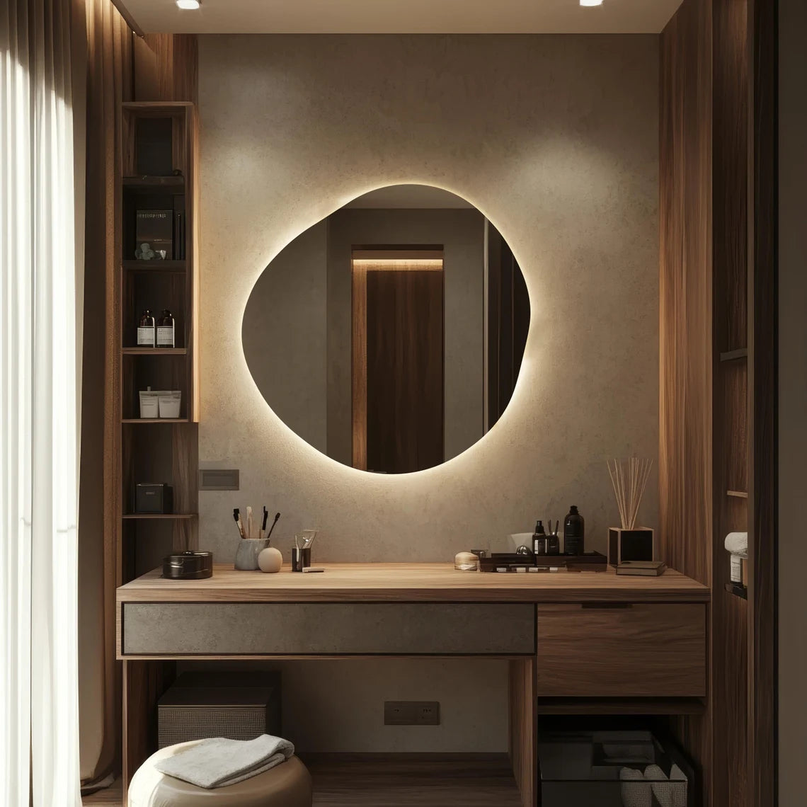 LED Mirror with 3 Lights & Touch Sensor – Versatile Design for a Contemporary Home