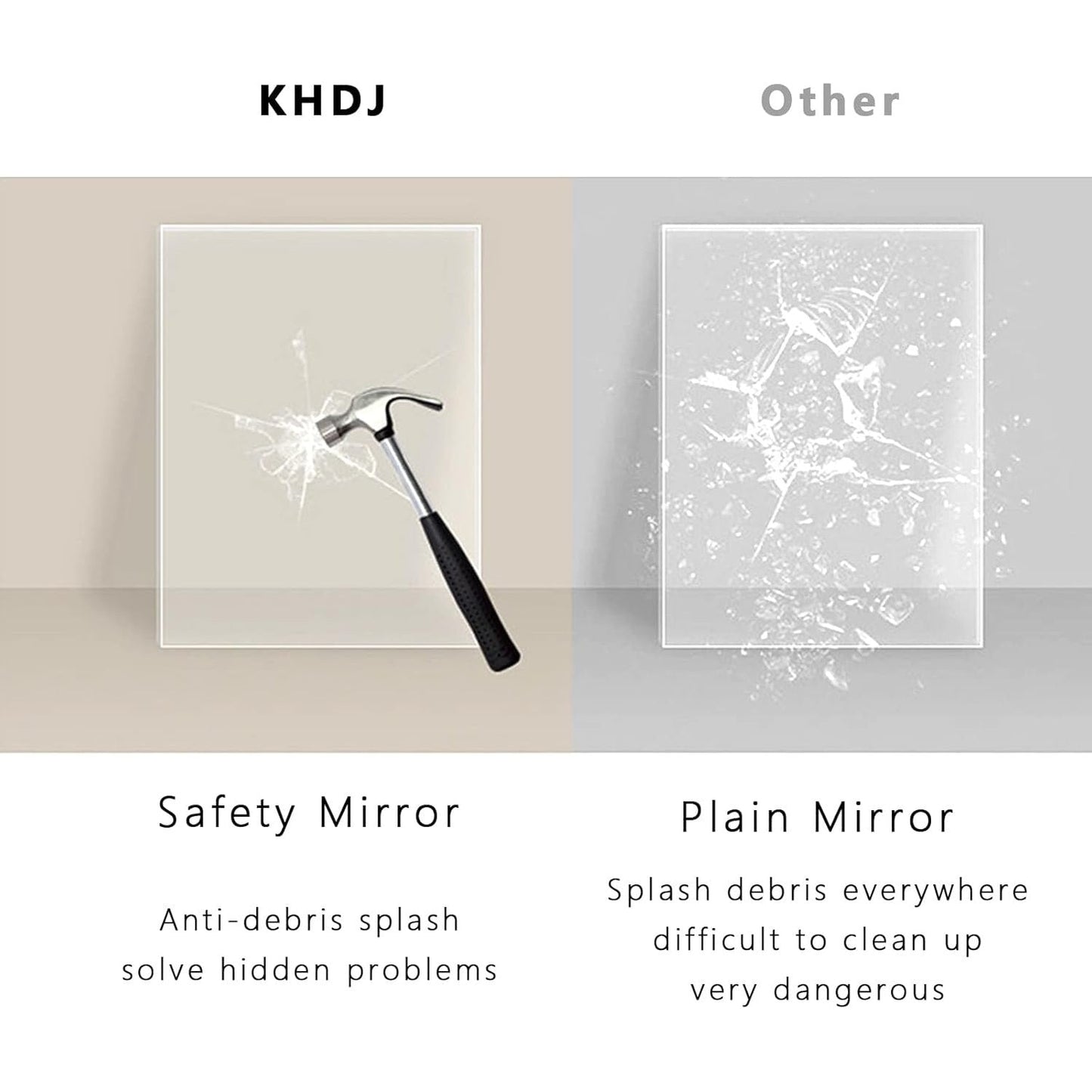 LED Mirror with 3 Lights & Touch Sensor – Elegant Touch-Control Design for Your Space - Fabels
