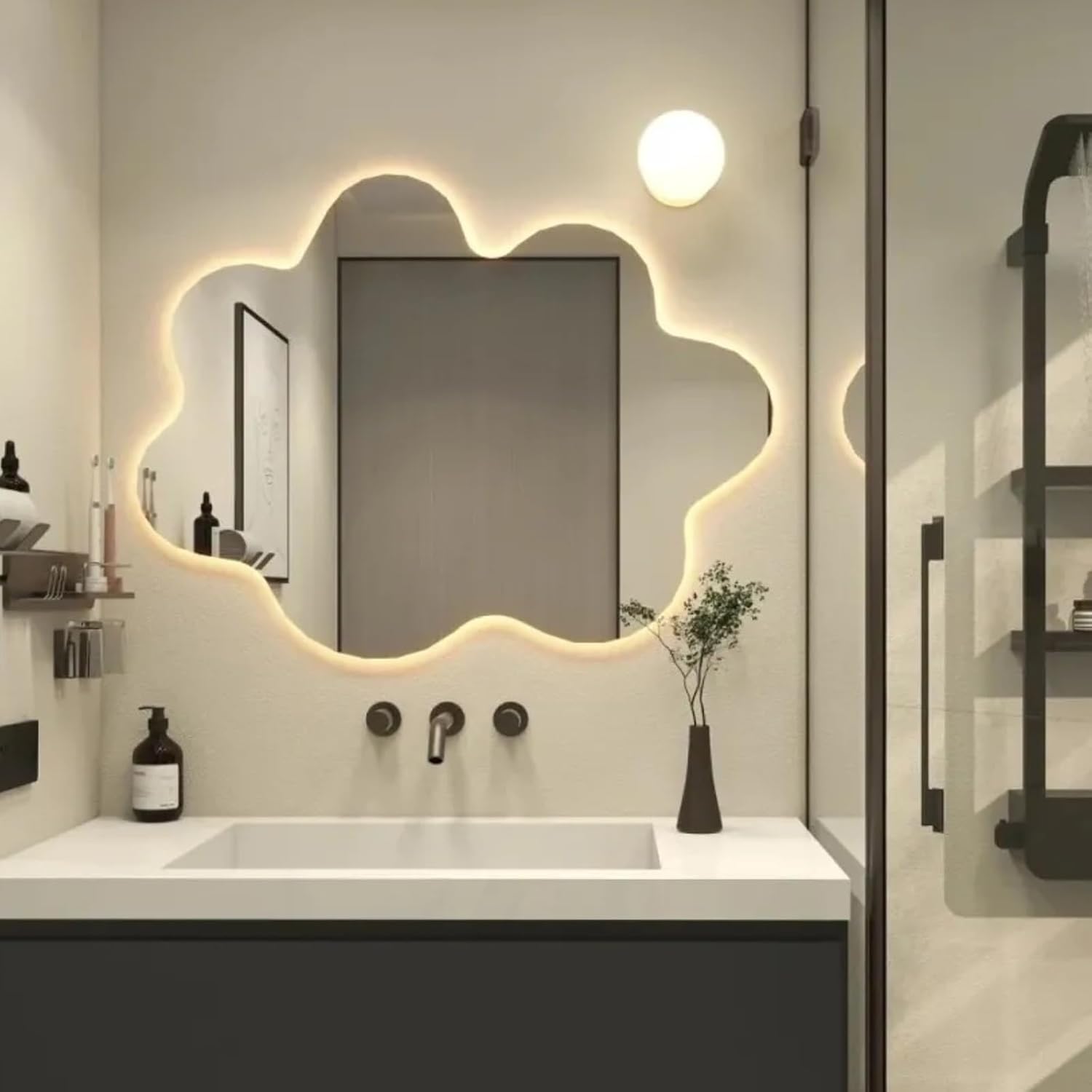 LED Mirror with 3 Lights & Touch Sensor – Sophisticated and Practical Home Accent - Fabels