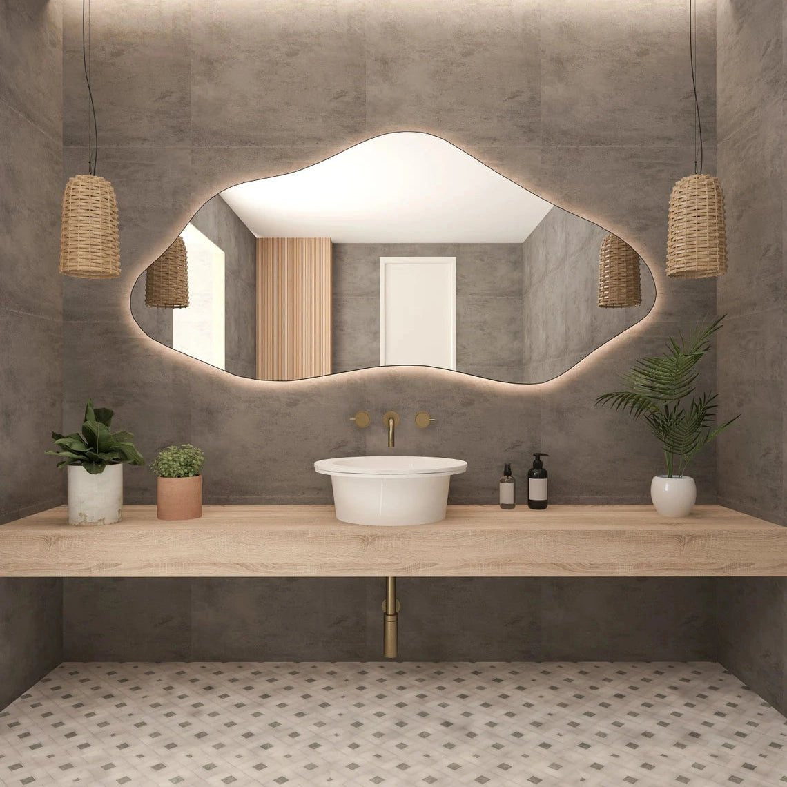 LED Mirror with Touch Sensor & 3 Lights – Functional and Elegant Design for Modern Living - Fabels