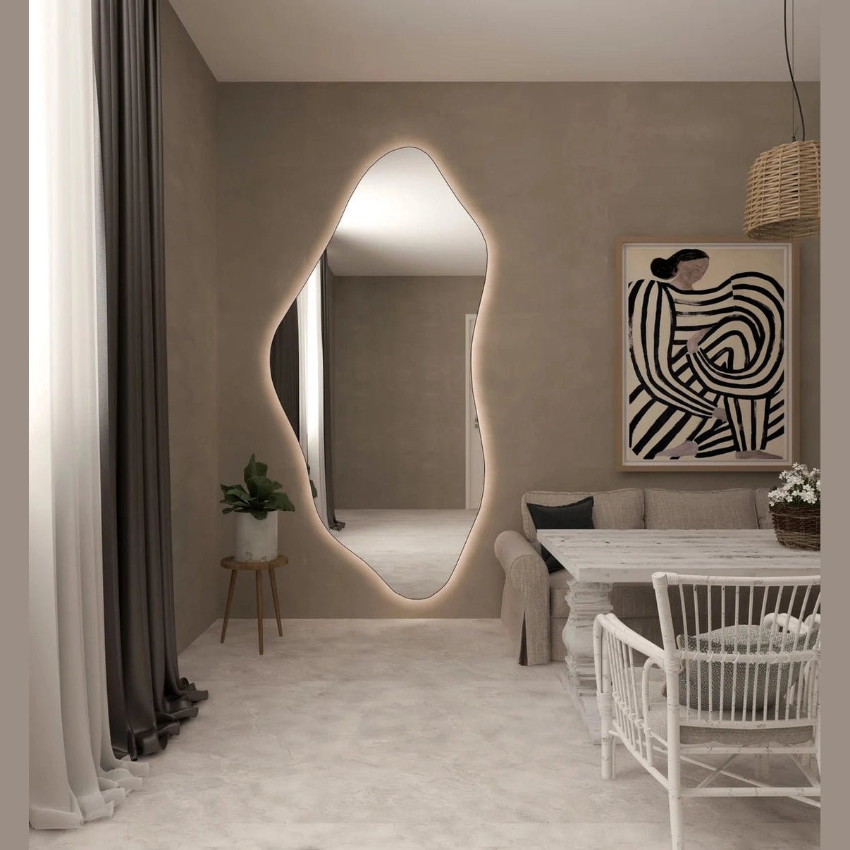 LED Mirror with Touch Sensor & 3 Lights – Functional and Elegant Design for Modern Living - Fabels