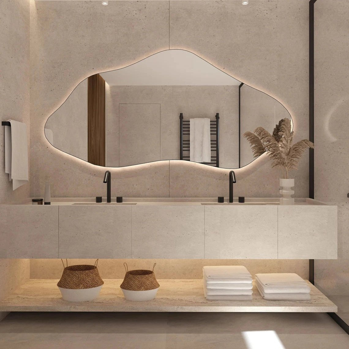 LED Mirror with Touch Sensor & 3 Lights – Functional and Elegant Design for Modern Living - Fabels