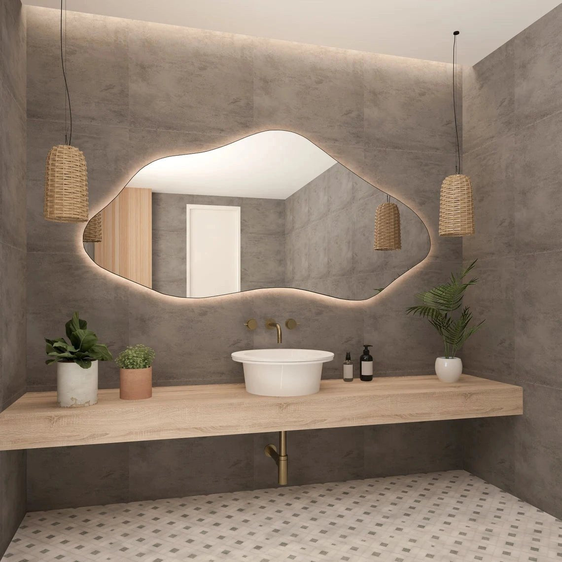 LED Mirror with Touch Sensor & 3 Lights – Functional and Elegant Design for Modern Living - Fabels
