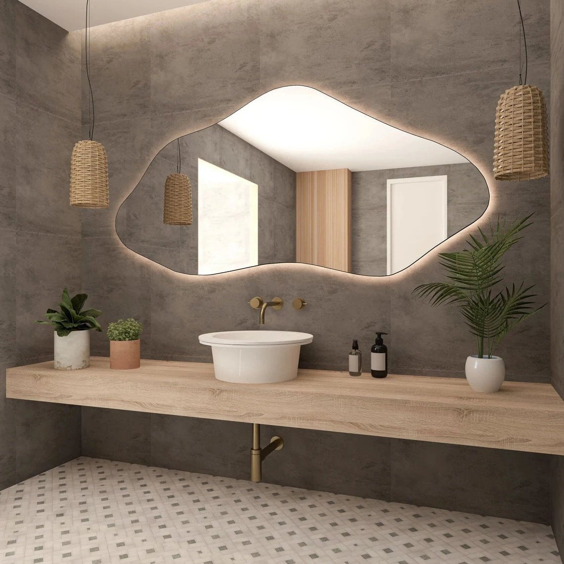 LED Mirror with Touch Sensor & 3 Lights – Functional and Elegant Design for Modern Living - Fabels