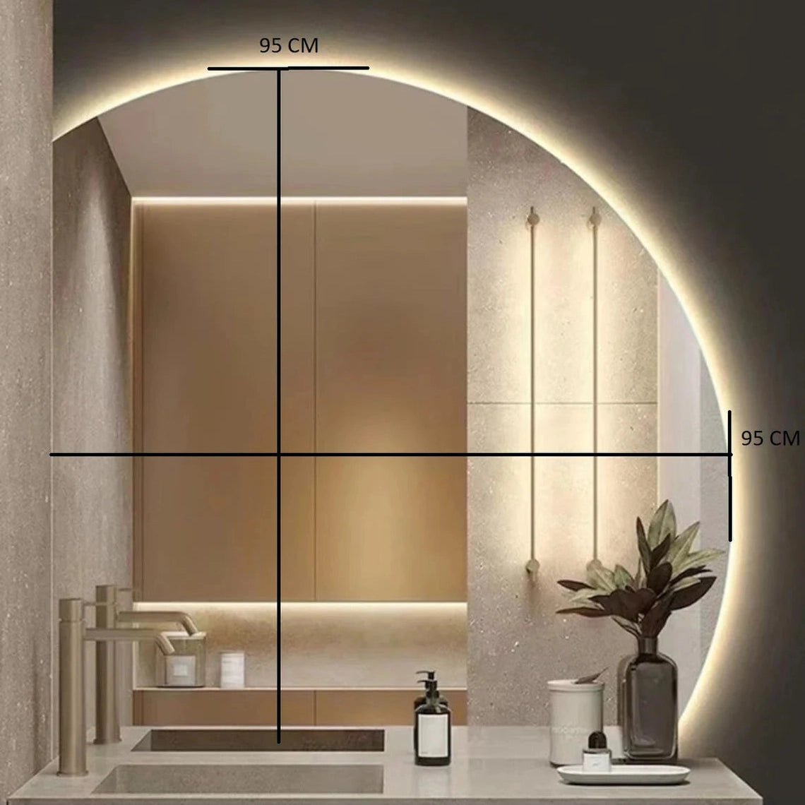 LED Mirror with Touch Sensor & 3 Lights – Sleek and Stylish Design for Any Interior - Fabels