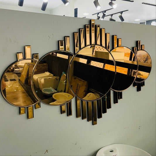 🖤 Luxe Art Deco - Inspired Multi - Circle Wall Mirror – Statement Elegance for Modern Spaces 🖤 - Fabels