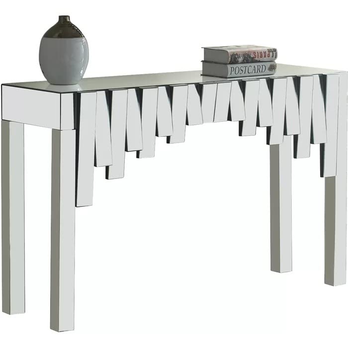 🌟 Luxe Crescent Mirrored Console Table – A Statement of Elegance ( Only Console ) - Fabels
