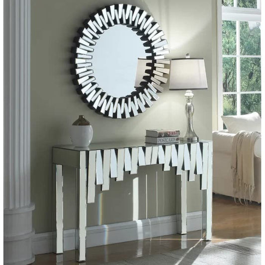 🌟 Luxe Crescent Mirrored Console Table – A Statement of Elegance ( Only Console ) - Fabels