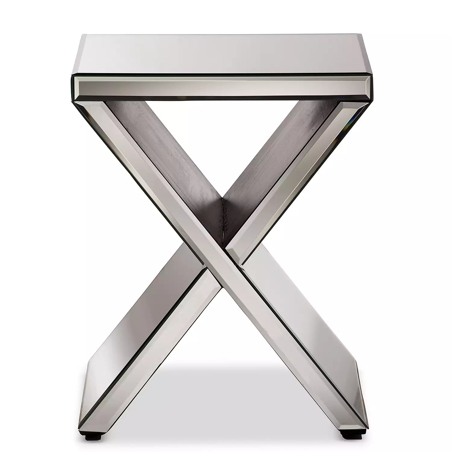 ✨ Luxe Mirrored X - Base Side Table – A Statement of Elegance & Style! ✨ - Fabels