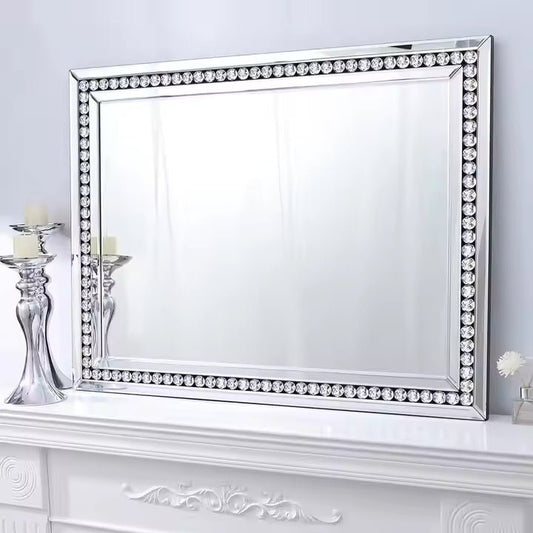 Luxury Crystal Embellished Decorative Wall Mirror – Elegant & Glamorous Design - Fabels