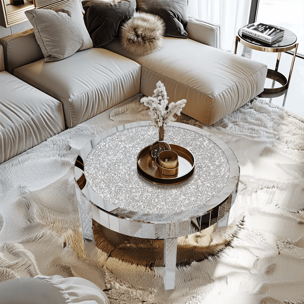 ✨ Luxury Crystal Mirrored Coffee Table – The Ultimate Statement of Elegance & Glamour ✨ - Fabels