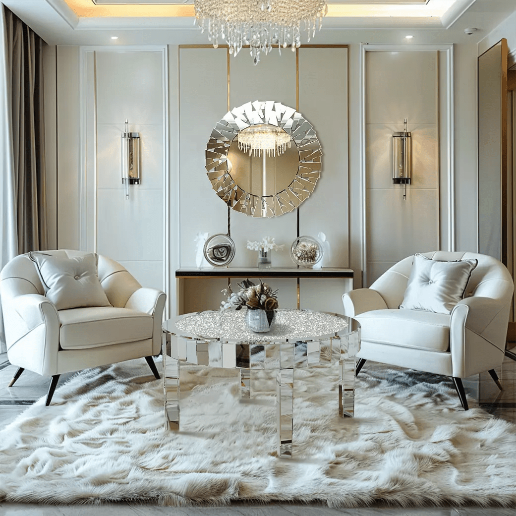 ✨ Luxury Crystal Mirrored Coffee Table – The Ultimate Statement of Elegance & Glamour ✨ - Fabels