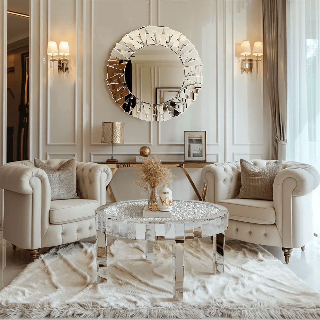 ✨ Luxury Crystal Mirrored Coffee Table – The Ultimate Statement of Elegance & Glamour ✨ - Fabels