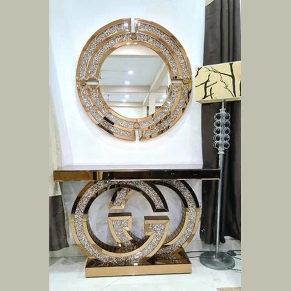 ✨ Luxury Double G Mirrored Console Table – A Symbol of Prestige & Elegance - Fabels