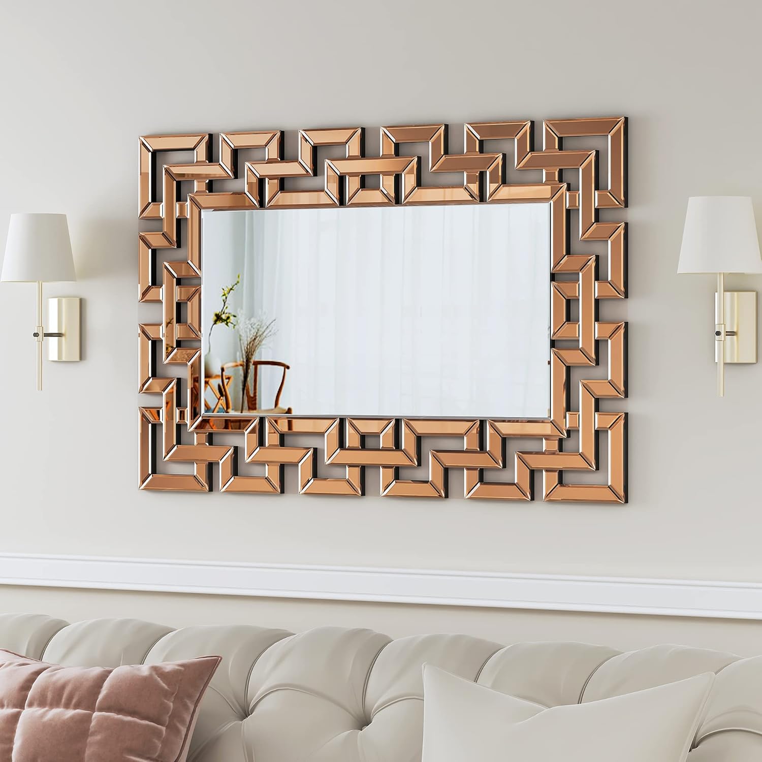 Luxury Geometric Wall Mirror – Modern Elegance & Timeless Design - Fabels