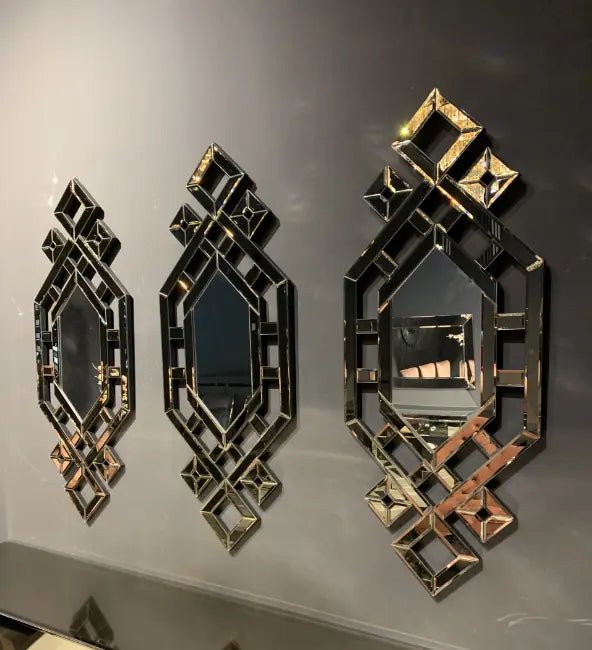 Luxury Geometric Wall Mirror Set – Elegant Statement Décor (Set of 3) - Fabels