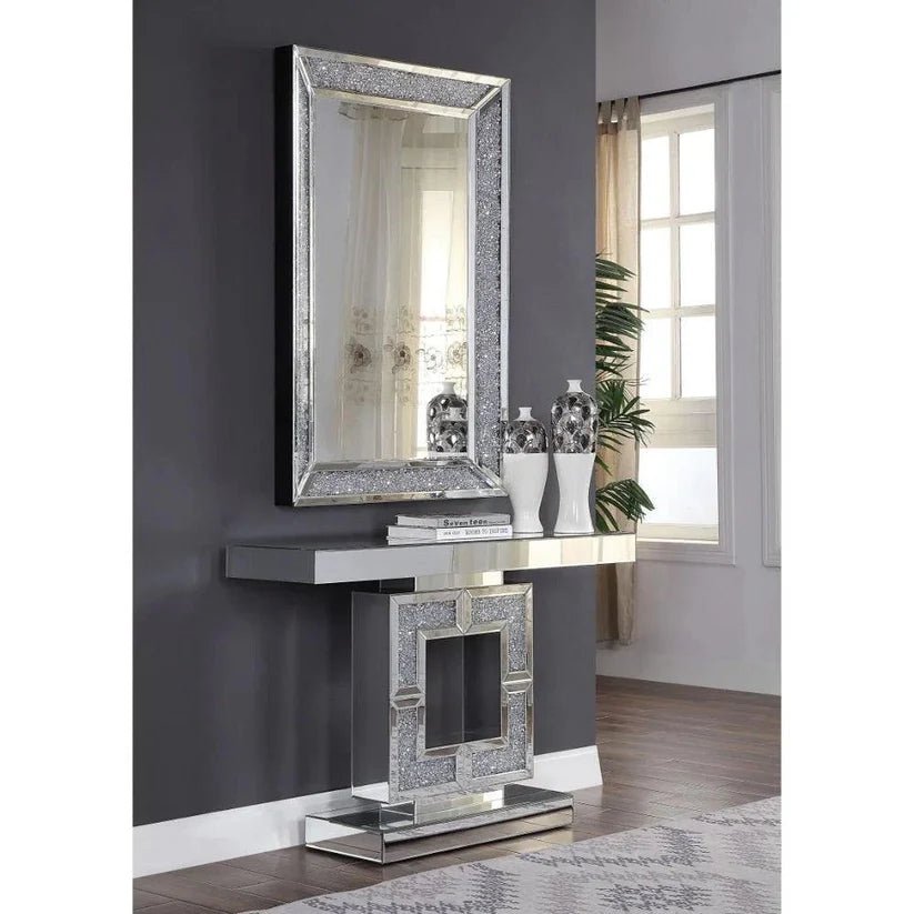 Luxury Mirrored Console Table with Crystal Inlay – A Statement Piece for Elegant Interiors - Fabels