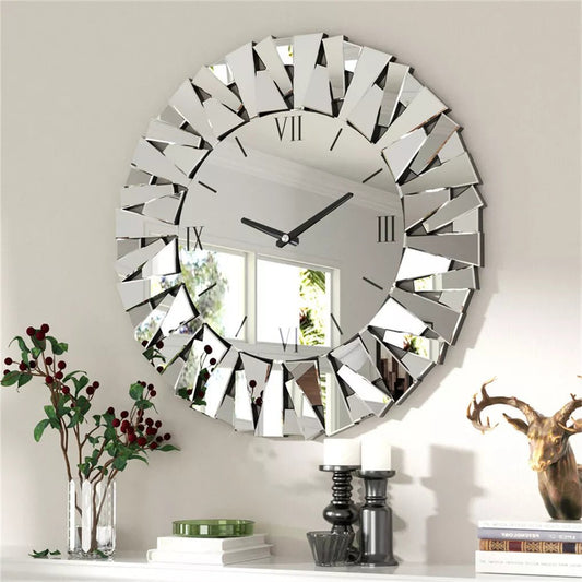 Luxury Mirrored Wall Clock – Elegant Statement Piece for Modern Interiors - Fabels