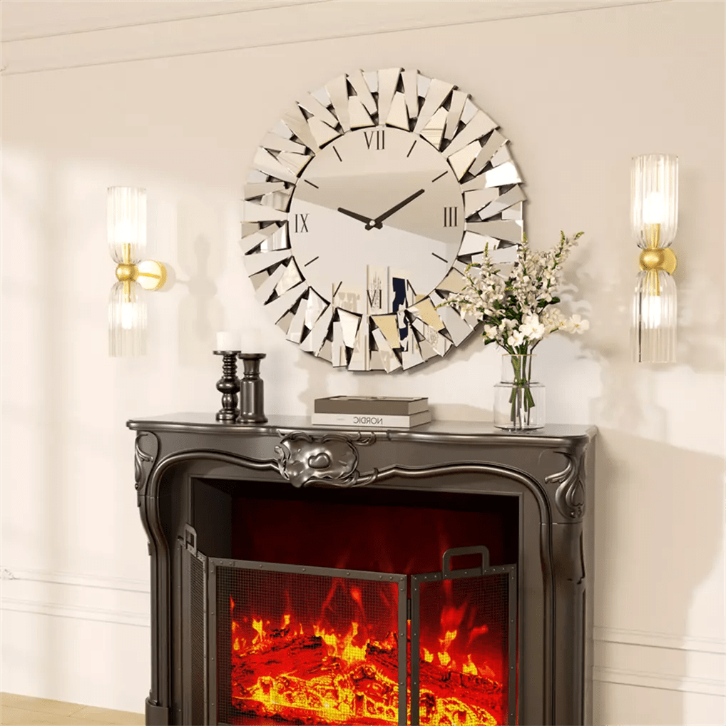 Luxury Mirrored Wall Clock – Elegant Statement Piece for Modern Interiors - Fabels