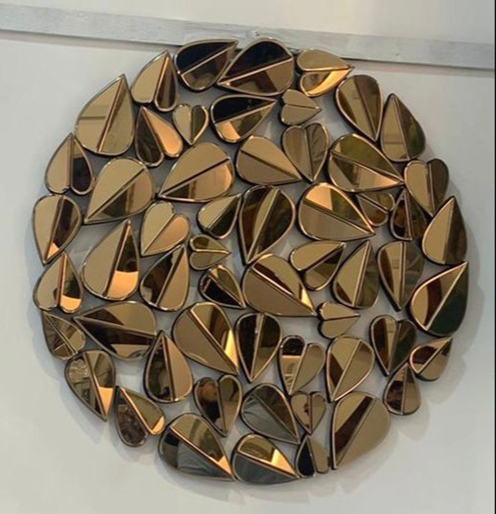 Luxury Round Leaf Mirror Décor – Premium Wall Art for Homes, Offices & Hotels - Fabels