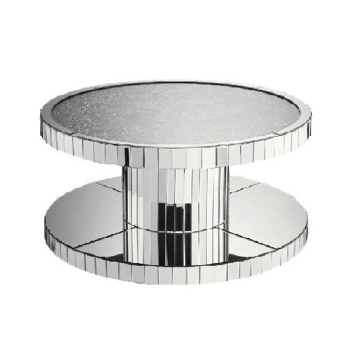 Luxury Round Mirrored Coffee Table – Modern & Elegant Centerpiece | Free Shipping - Fabels
