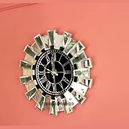 Luxury Sunburst Mirrored Wall Clock – A Statement of Elegance & Style - Fabels