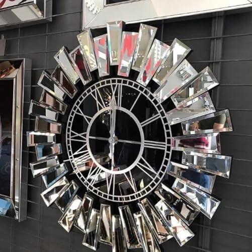 Luxury Sunburst Mirrored Wall Clock – A Statement of Elegance & Style - Fabels