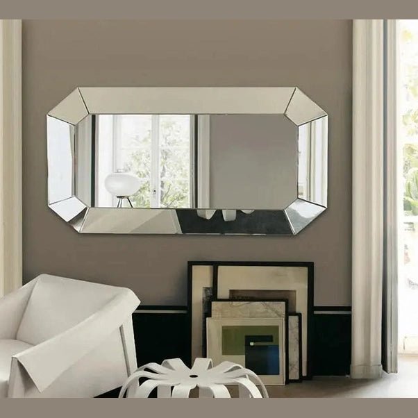 Modern Geometric Beveled Wall Mirror – Sleek & Sophisticated - Fabels