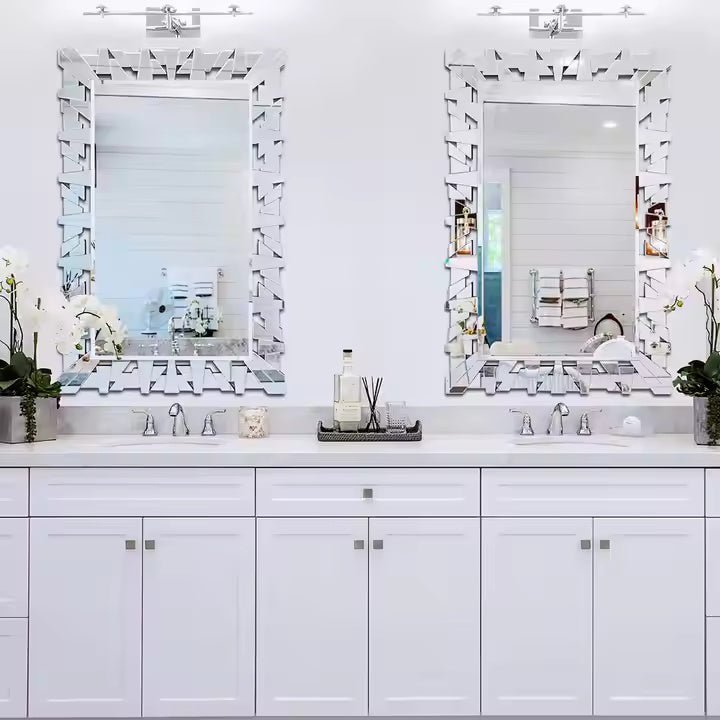 Modern Geometric Wall Mirror – Bold & Stylish Statement Piece - Fabels