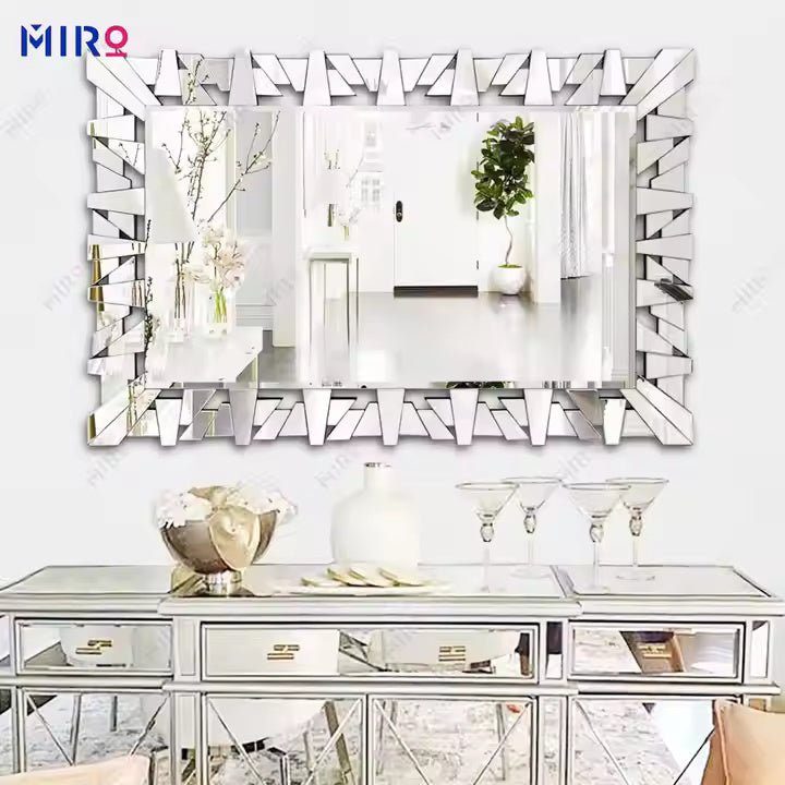 Modern Geometric Wall Mirror – Bold & Stylish Statement Piece - Fabels