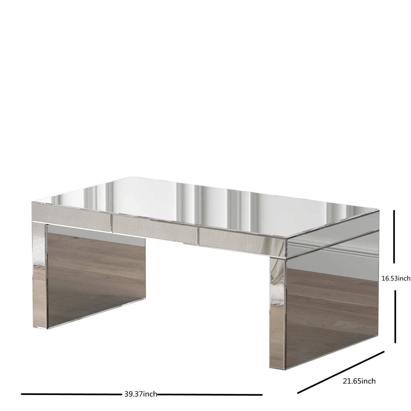 Modern Mirrored Coffee Table – Sleek & Elegant Living Room Centerpiece - Fabels