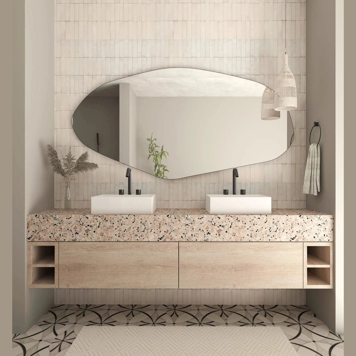 Touch Sensor LED Mirror with 3 Lights – Brighten Your Room with Modern Elegance - Fabels
