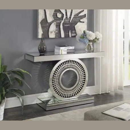 ✨ Trinity Crystal Mirrored Console Table – A Symbol of Modern Luxury ✨ - Fabels