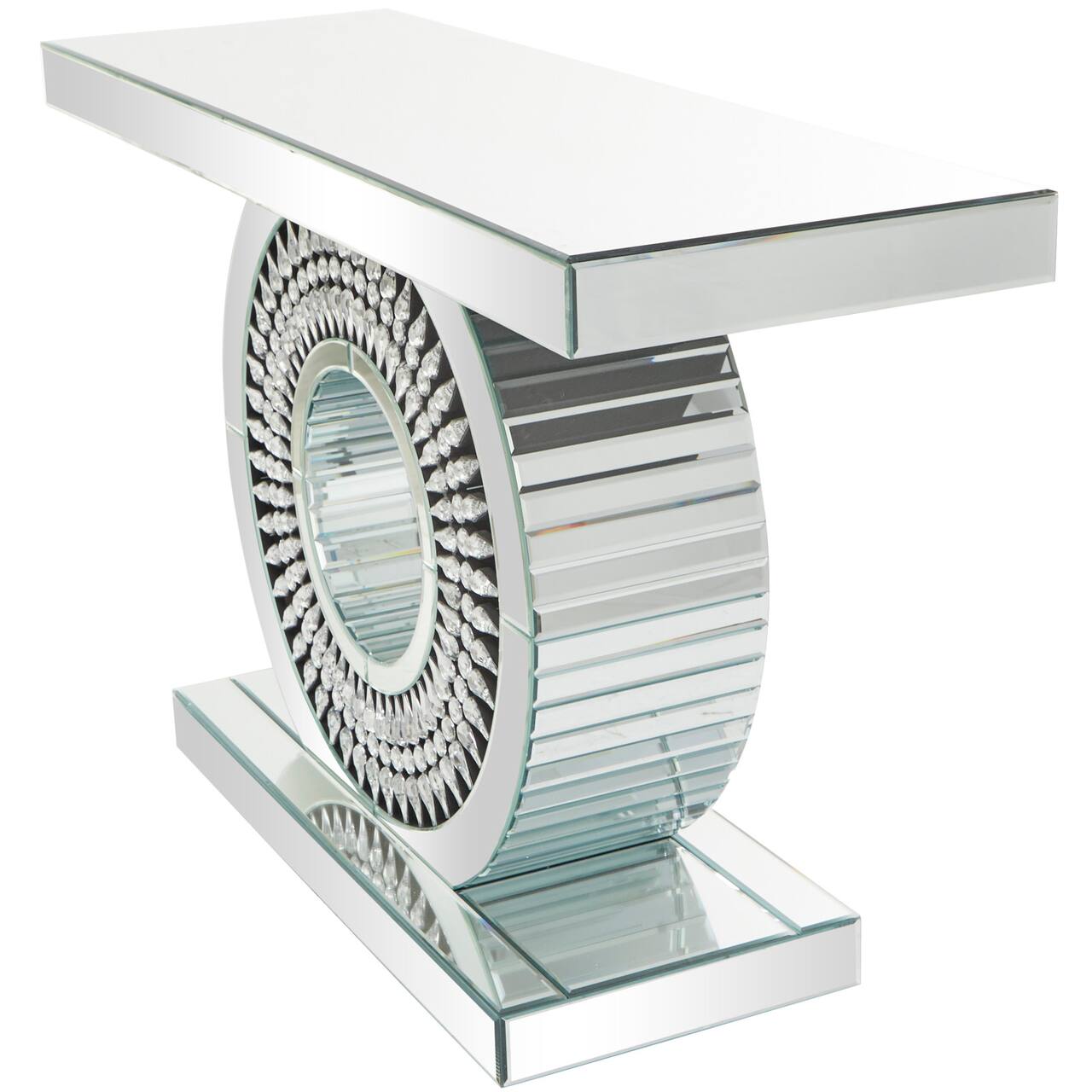 ✨ Trinity Crystal Mirrored Console Table – A Symbol of Modern Luxury ✨ - Fabels