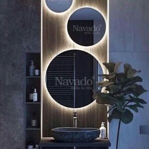Creative Expression: Irregular LED Wall Mirror Art with Touch Control- Set of 3