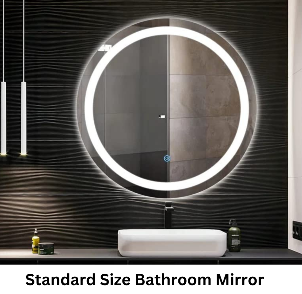 "Sleek Round LED Bathroom Mirror with Touch Sensor: Illuminate Your Space with Style"
