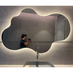 Cloud Creative Expression: Irregular LED Wall Mirror Art with Touch Control