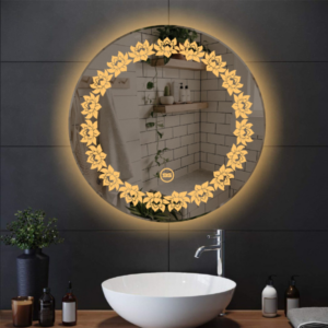Radiant Aura: Touch Sensor LED Bathroom Mirror for Stylish Vanity